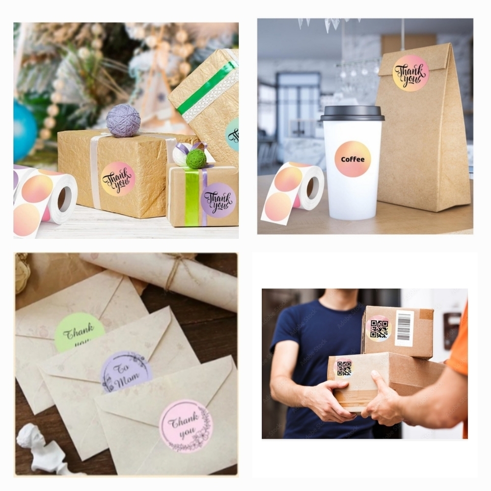 CUSTOM THANK YOU/QR CODE STICKERS - 100 2" STICKERS PER ROLL - Picture 12 of 13